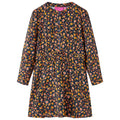 Vidaxl kinderjurk met lange mouwen 92 marineblauw