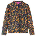 Vidaxl kinderoverhemd met bandkraag 104 marineblauw