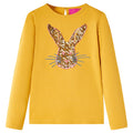 Vidaxl kindershirt met lange mouwen 116 okerkleurig