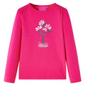 Vidaxl kindershirt met lange mouwen 92 felroze