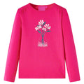 Vidaxl kindershirt met lange mouwen 104 felroze
