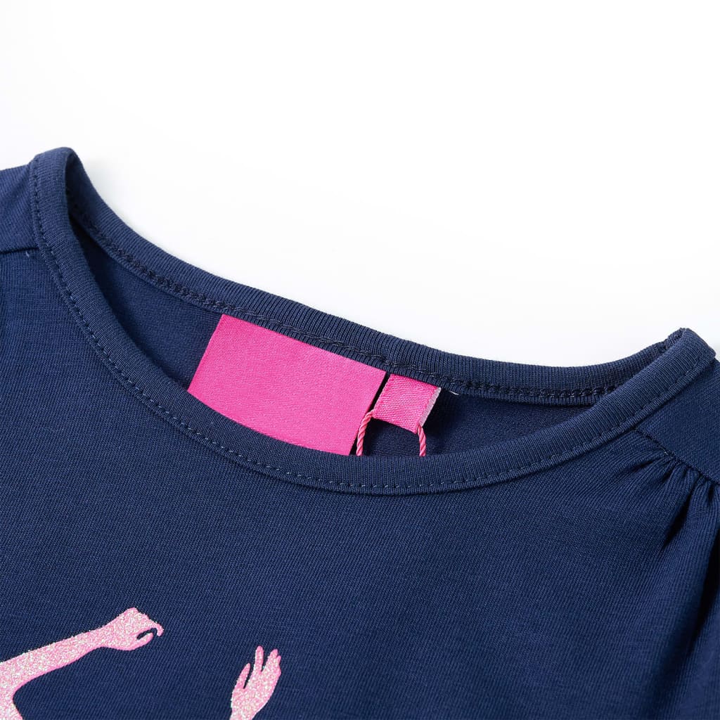 Vidaxl kindershirt met lange mouwen 104 marineblauw