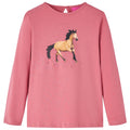 Vidaxl kindershirt met lange mouwen 116 oudroze