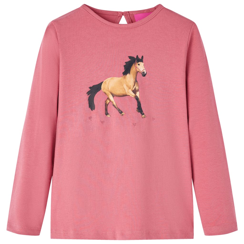 Vidaxl kindershirt met lange mouwen 116 oudroze