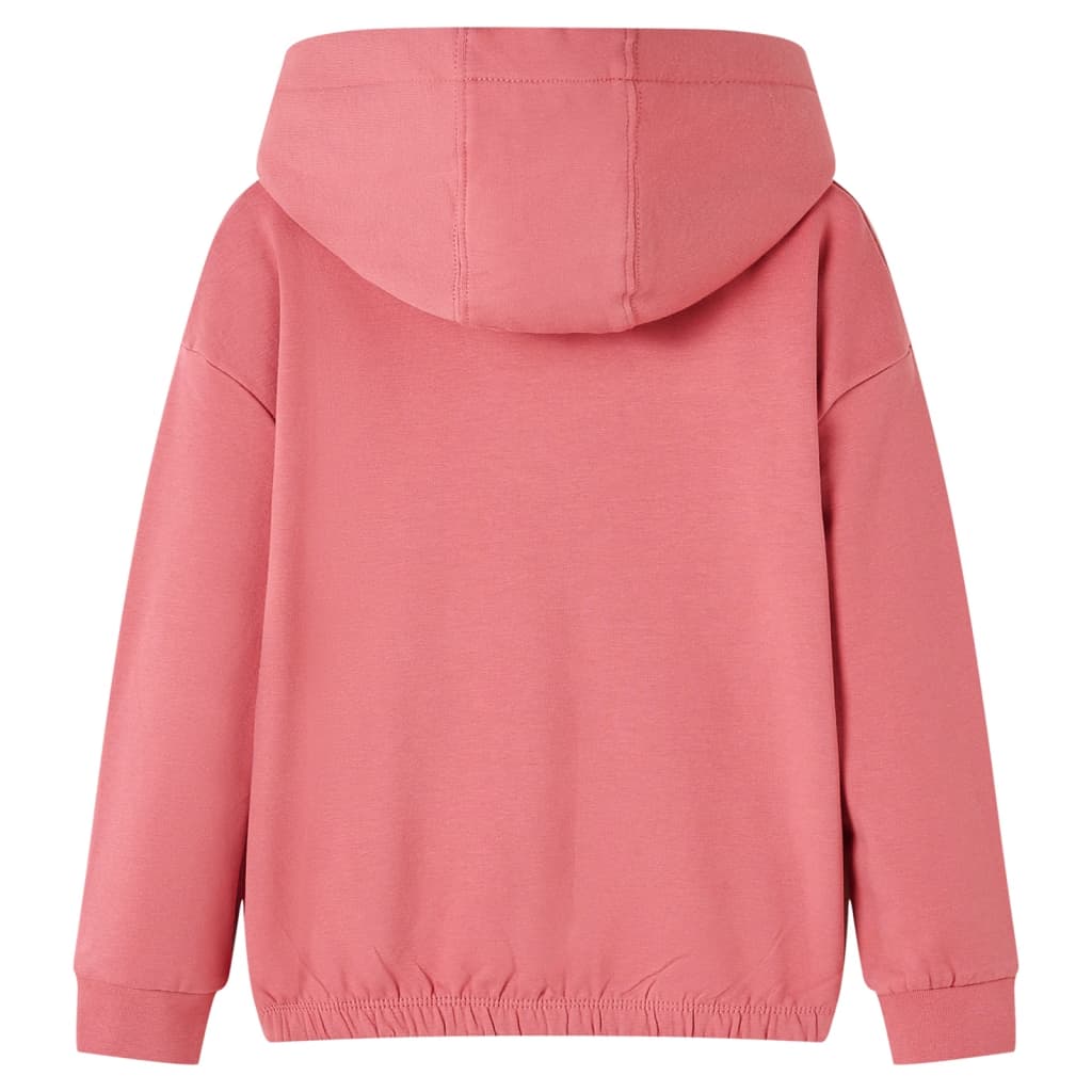 Vidaxl kindertrui met capuchon 128 oudroze