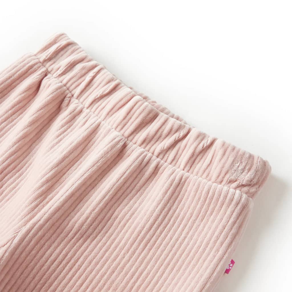Vidaxl kinderbroek 128 ribfluweel lichtroze