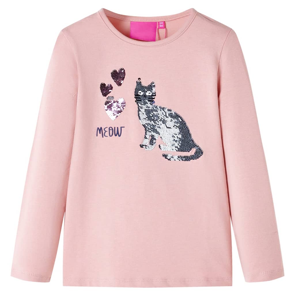 Vidaxl kindershirt met lange mouwen 92 lichtroze