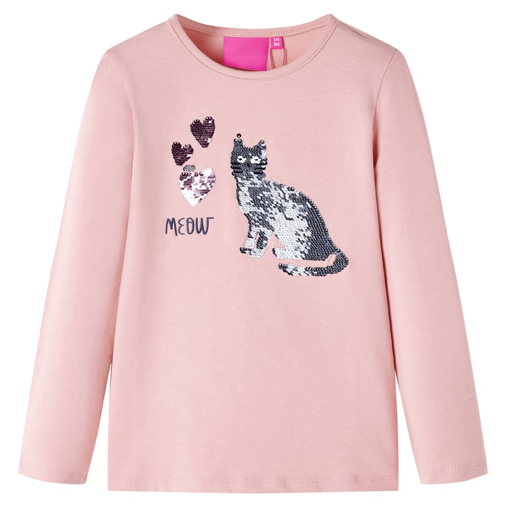 Vidaxl kindershirt met lange mouwen 104 lichtroze
