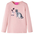 Vidaxl kindershirt met lange mouwen 116 lichtroze