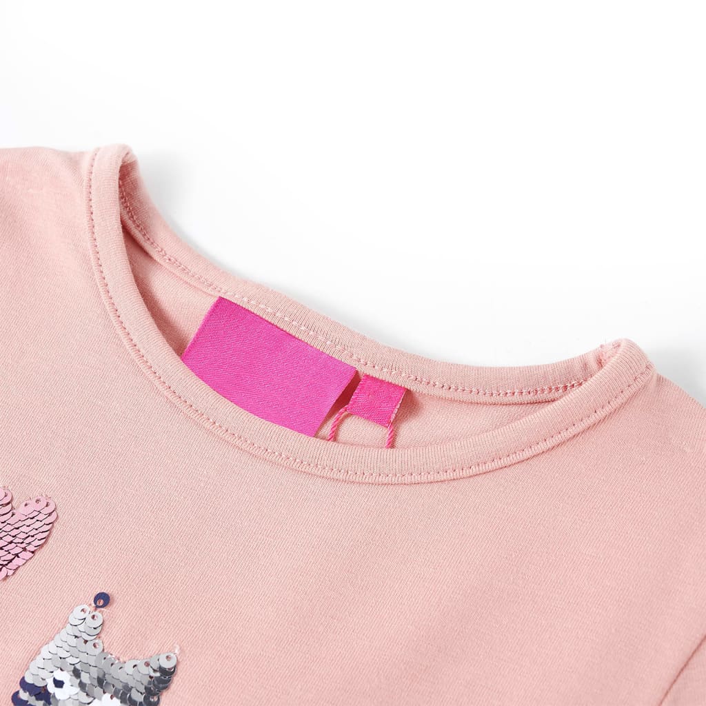 Vidaxl kindershirt met lange mouwen 116 lichtroze