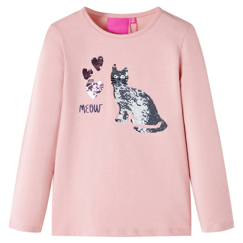Vidaxl kindershirt met lange mouwen 128 lichtroze
