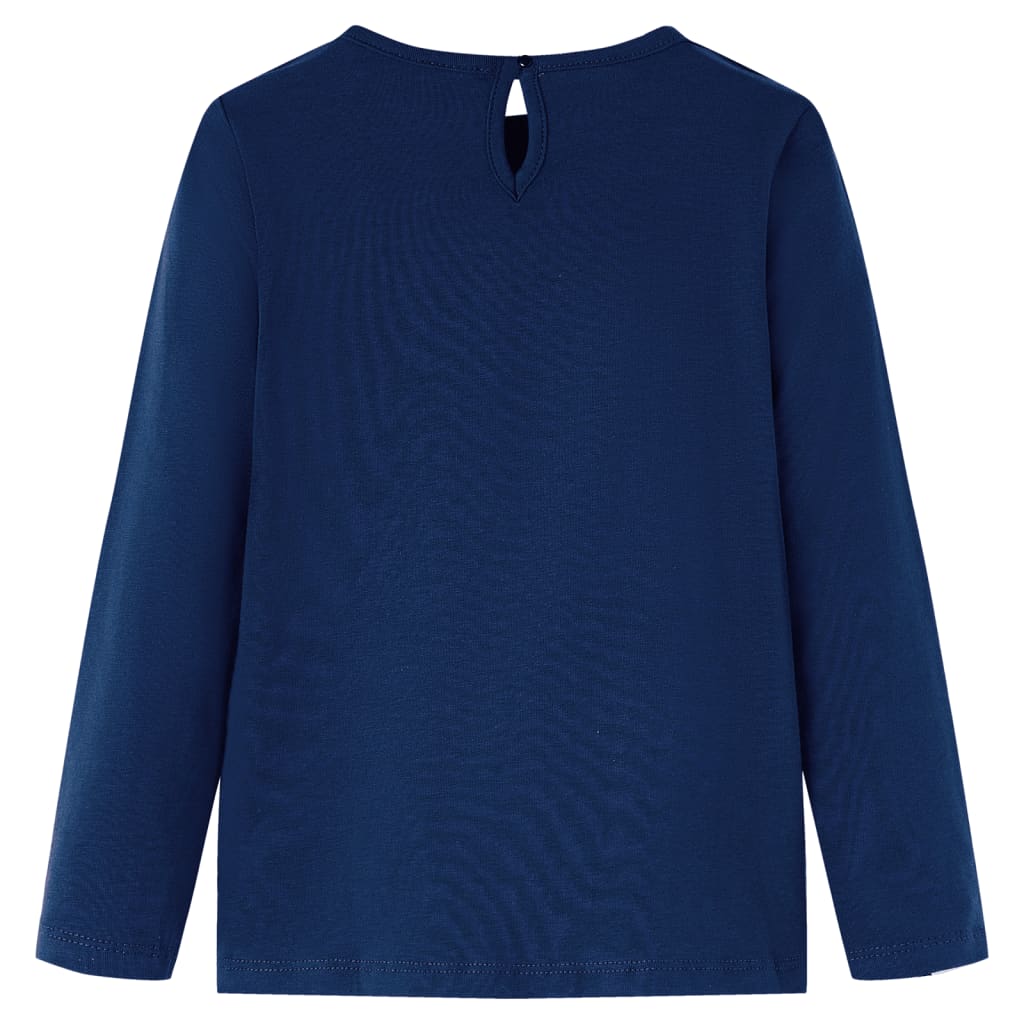 Vidaxl kindershirt met lange mouwen 128 marineblauw