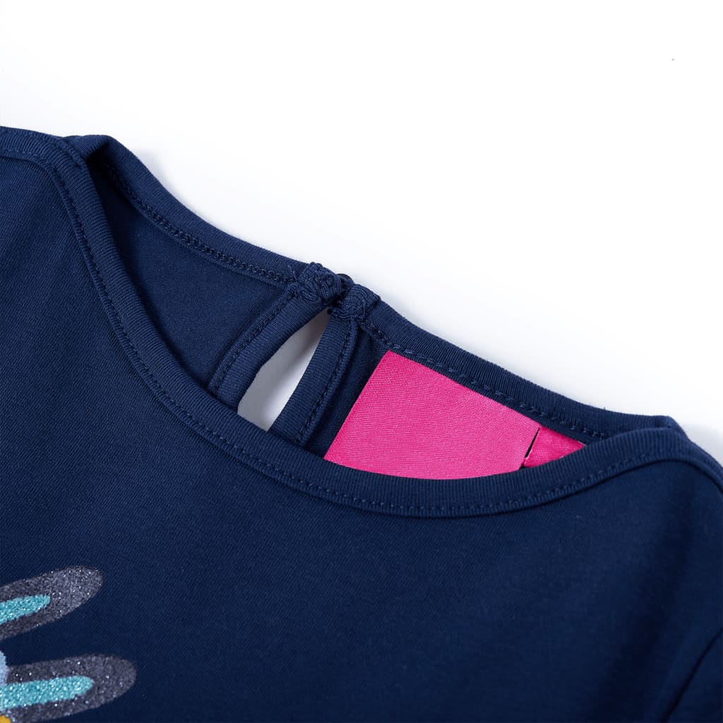 Vidaxl kindershirt met lange mouwen 128 marineblauw