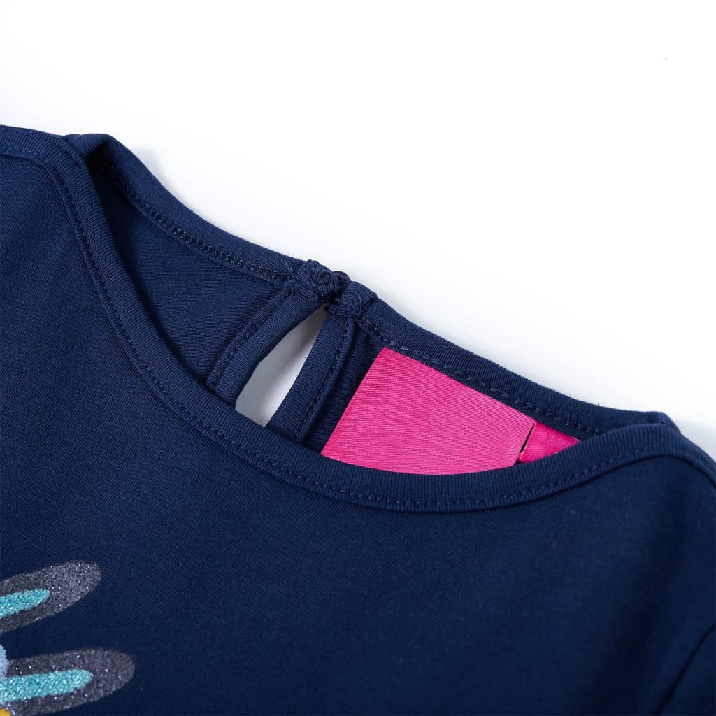 Vidaxl kindershirt met lange mouwen 140 marineblauw
