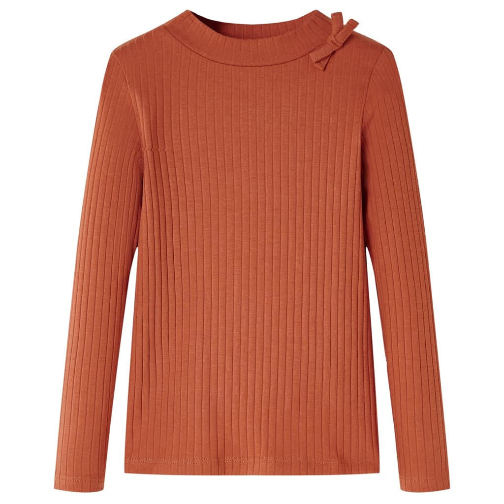 Vidaxl kindershirt met lange mouwen 104 cognackleurig