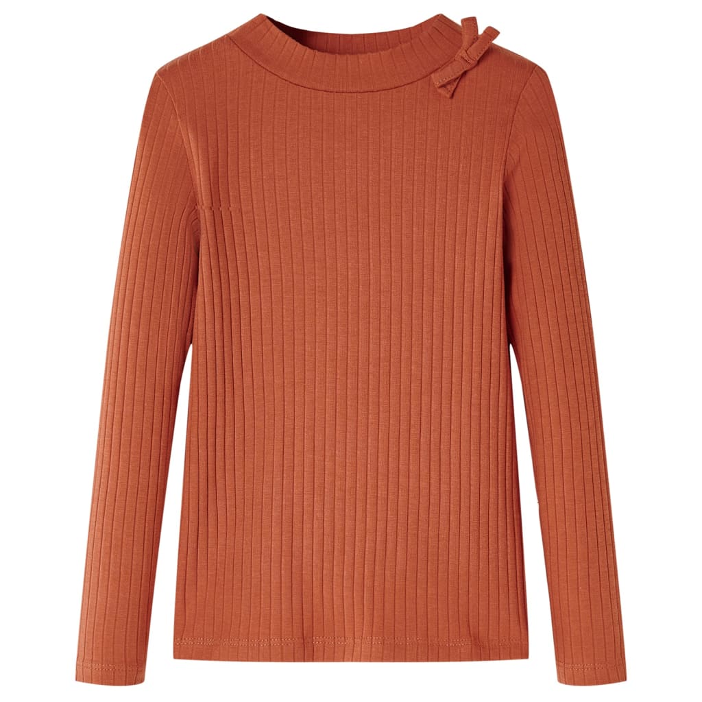 Vidaxl kindershirt met lange mouwen 116 cognackleurig