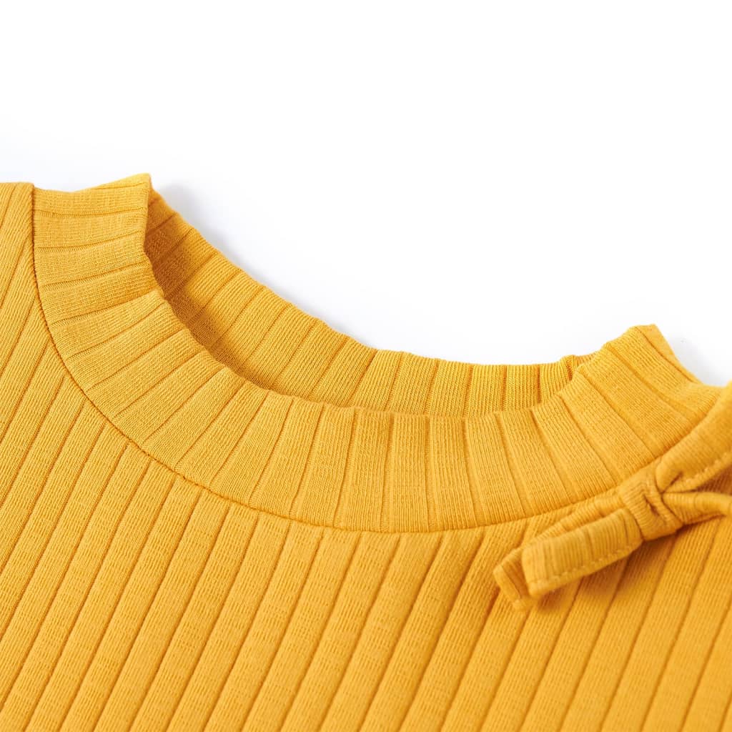 Vidaxl kindershirt met lange mouwen 116 okerkleurig