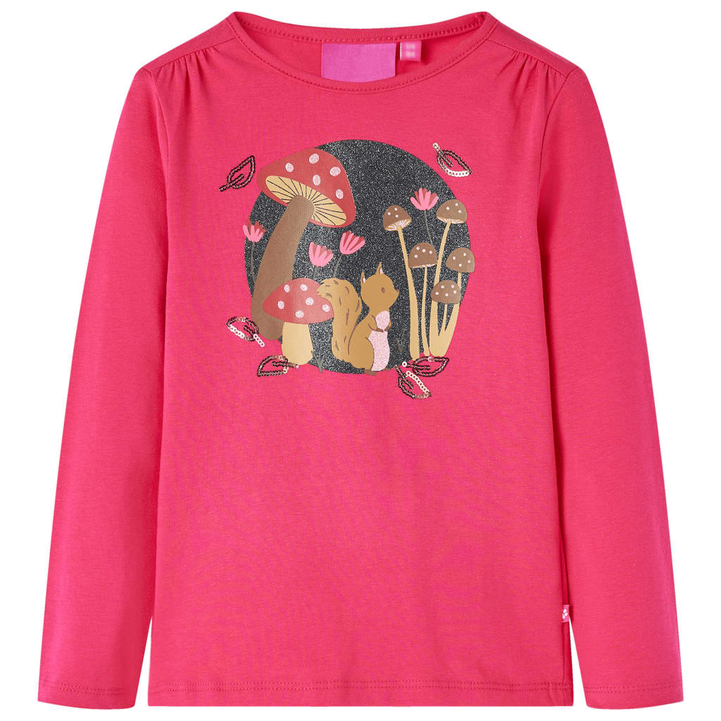 Vidaxl kindershirt met lange mouwen 116 felroze