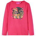 Vidaxl kindershirt met lange mouwen 128 felroze