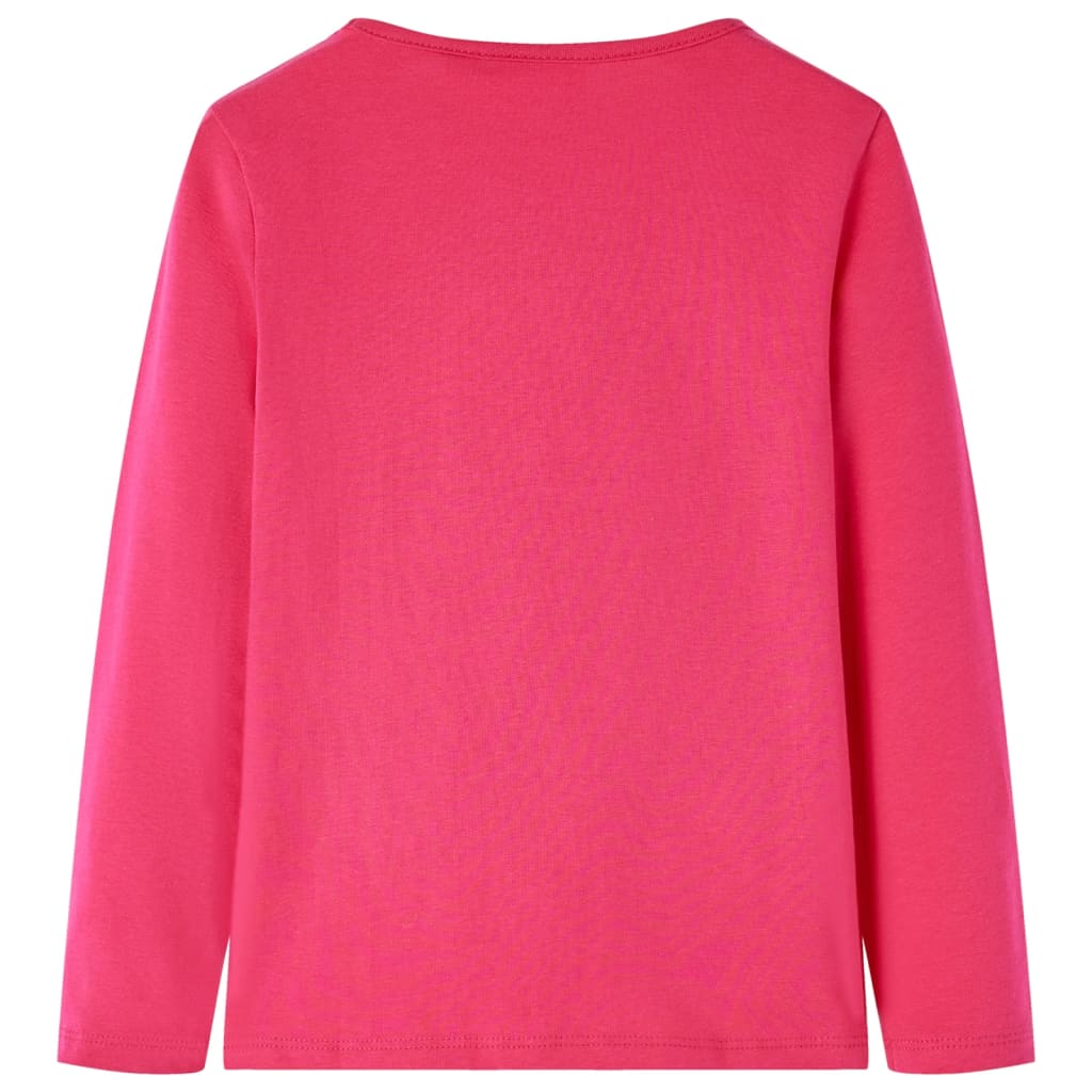 Vidaxl kindershirt met lange mouwen 128 felroze