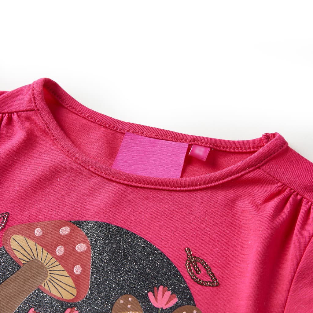 Vidaxl kindershirt met lange mouwen 140 felroze