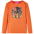 Vidaxl kindershirt met lange mouwen 104 oranjebruin