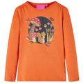 VidaXL Kindershirt met lange mouwen 128 oranjebruin