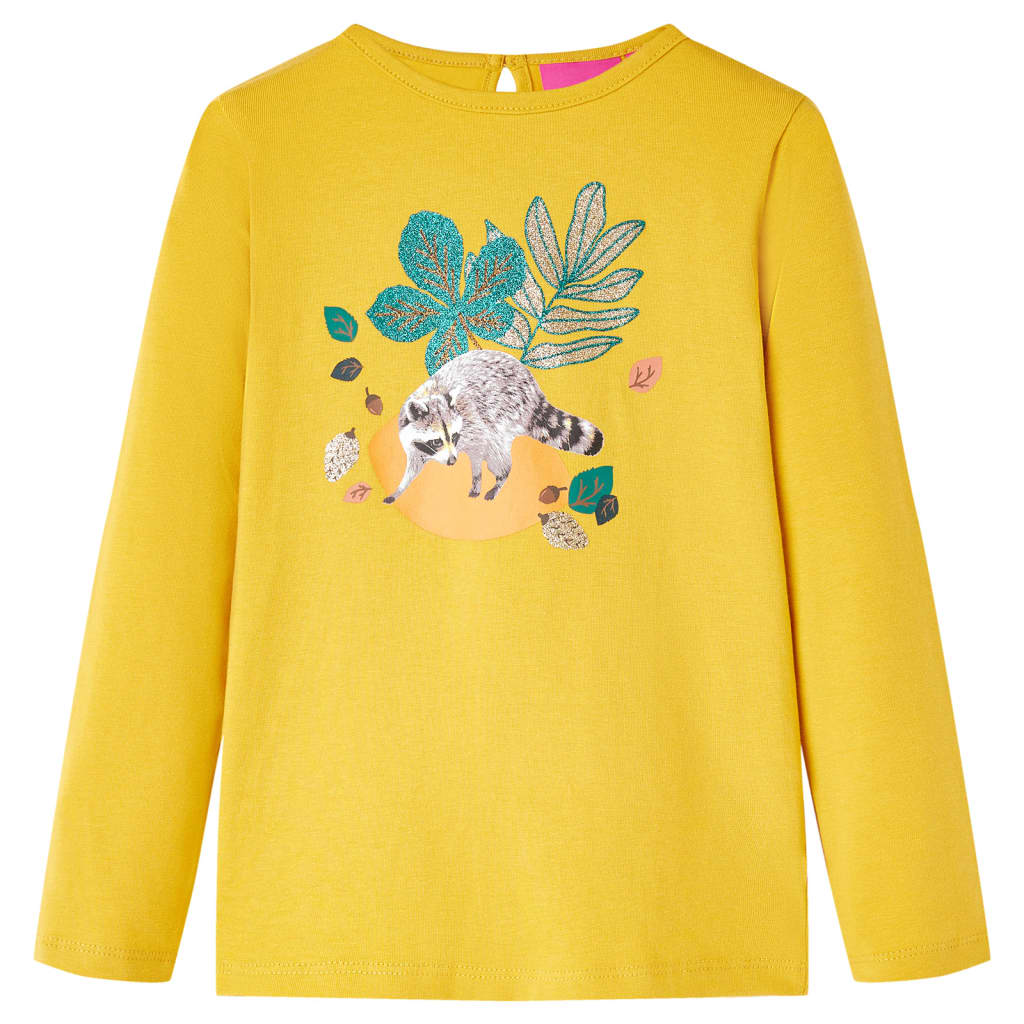 Vidaxl kindershirt met lange mouwen 140 okerkleurig
