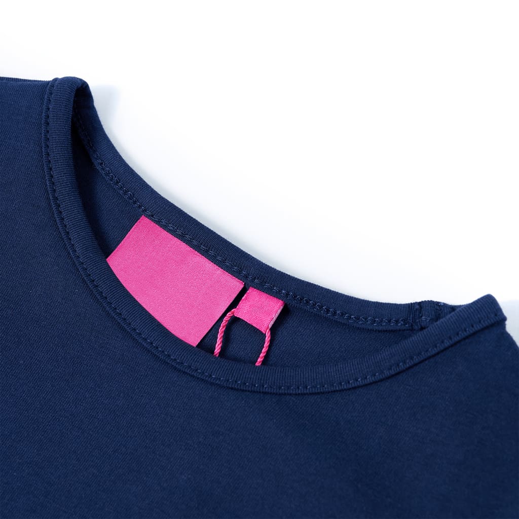 Vidaxl kindershirt met lange mouwen 92 marineblauw