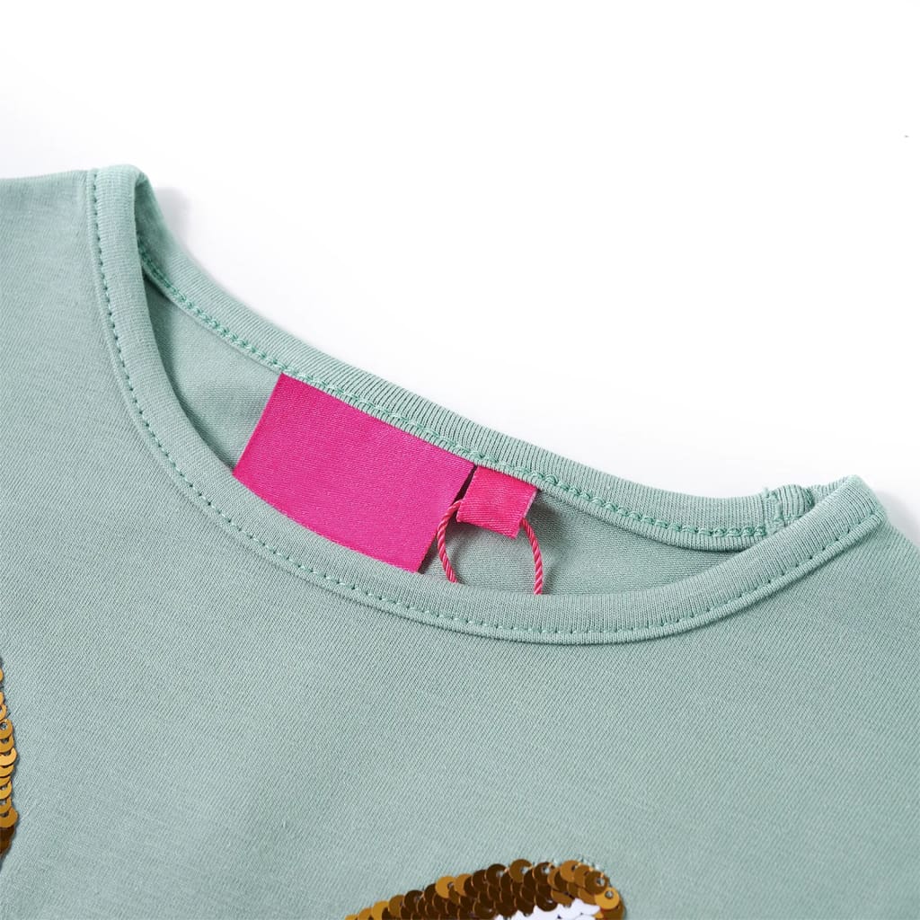 Vidaxl kindershirt met lange mouwen 128 middelmintkleurig