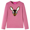Vidaxl kindershirt met lange mouwen 104 frambozenkleurig
