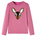Vidaxl kindershirt met lange mouwen 116 frambozenkleurig