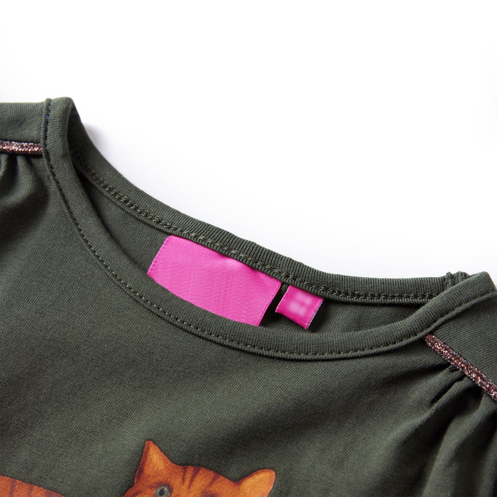 Vidaxl kindershirt met lange mouwen 128 kakikleurig
