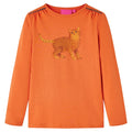 Vidaxl kindershirt met lange mouwen 116 oranjebruin