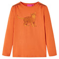 Vidaxl kindershirt met lange mouwen 128 oranjebruin