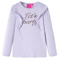 Vidaxl kindershirt met lange mouwen 104 lichtlila