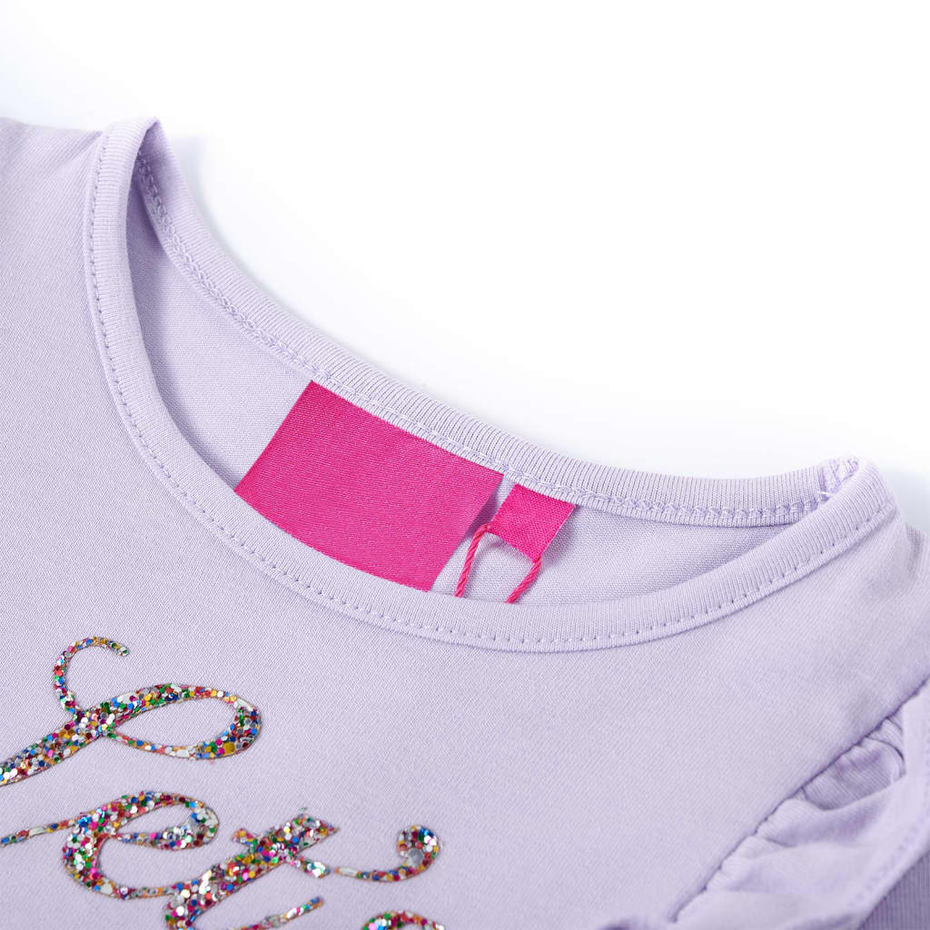 Vidaxl kindershirt met lange mouwen 104 lichtlila