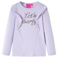 Vidaxl kindershirt met lange mouwen 128 lichtlila