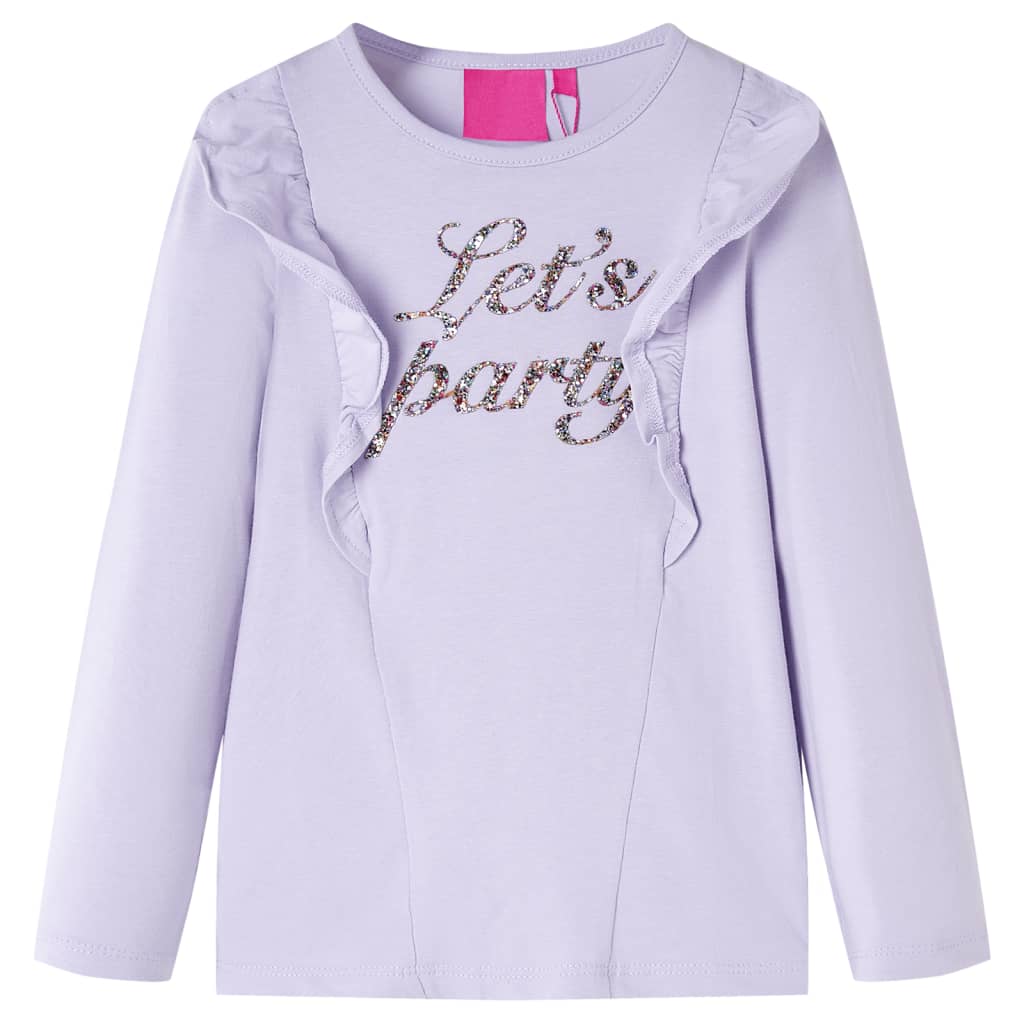 Vidaxl kindershirt met lange mouwen 140 lichtlila
