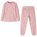 Vidaxl kinderpyjama met lange mouwen 104 lichtroze