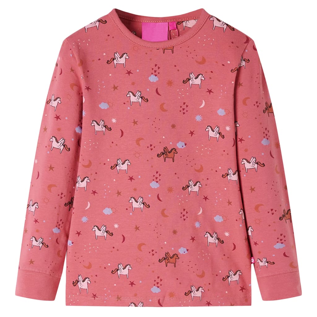 Vidaxl kinderpyjama met lange mouwen 92 oudroze
