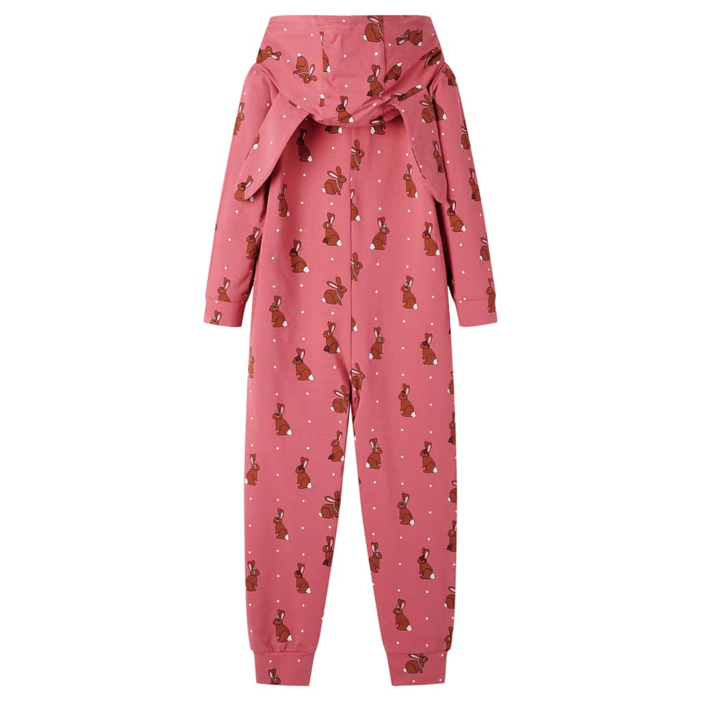 Vidaxl kinderonesie met capuchon 104 oudroze