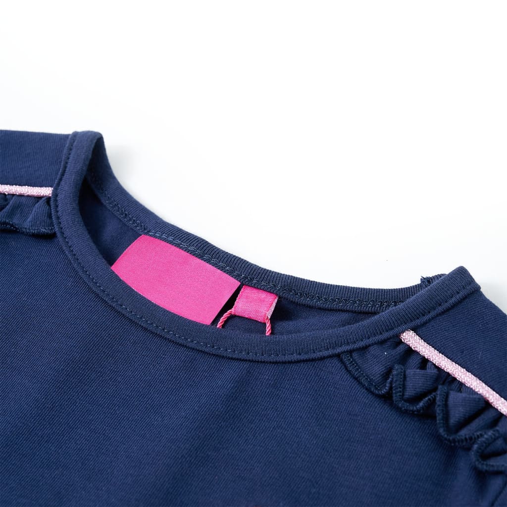 Vidaxl kindershirt met lange mouwen 104 marineblauw