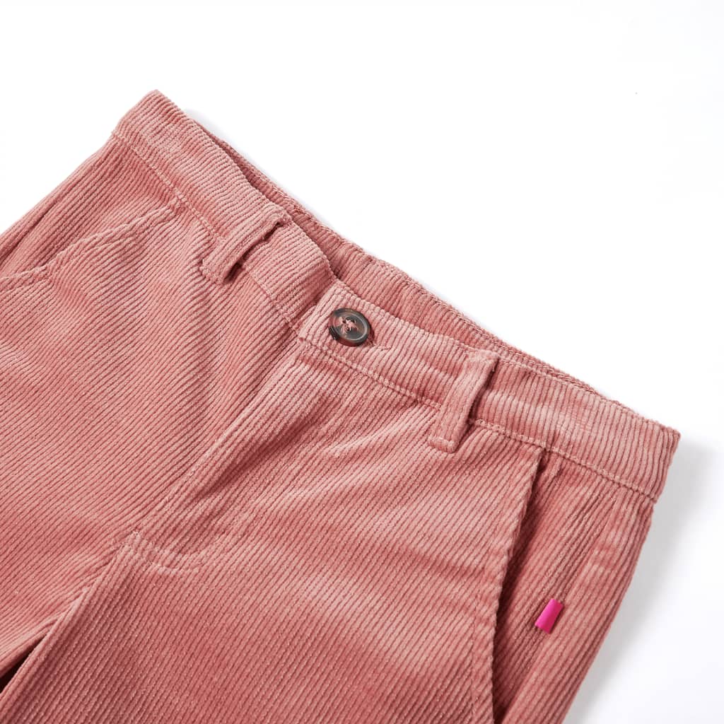 Vidaxl kinderbroek 128 ribfluweel oudroze