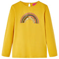 Vidaxl kindershirt met lange mouwen 116 okerkleurig