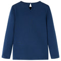 Vidaxl kindershirt met lange mouwen 128 marineblauw