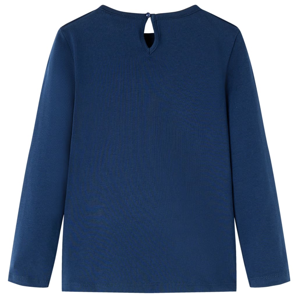 Vidaxl kindershirt met lange mouwen 128 marineblauw