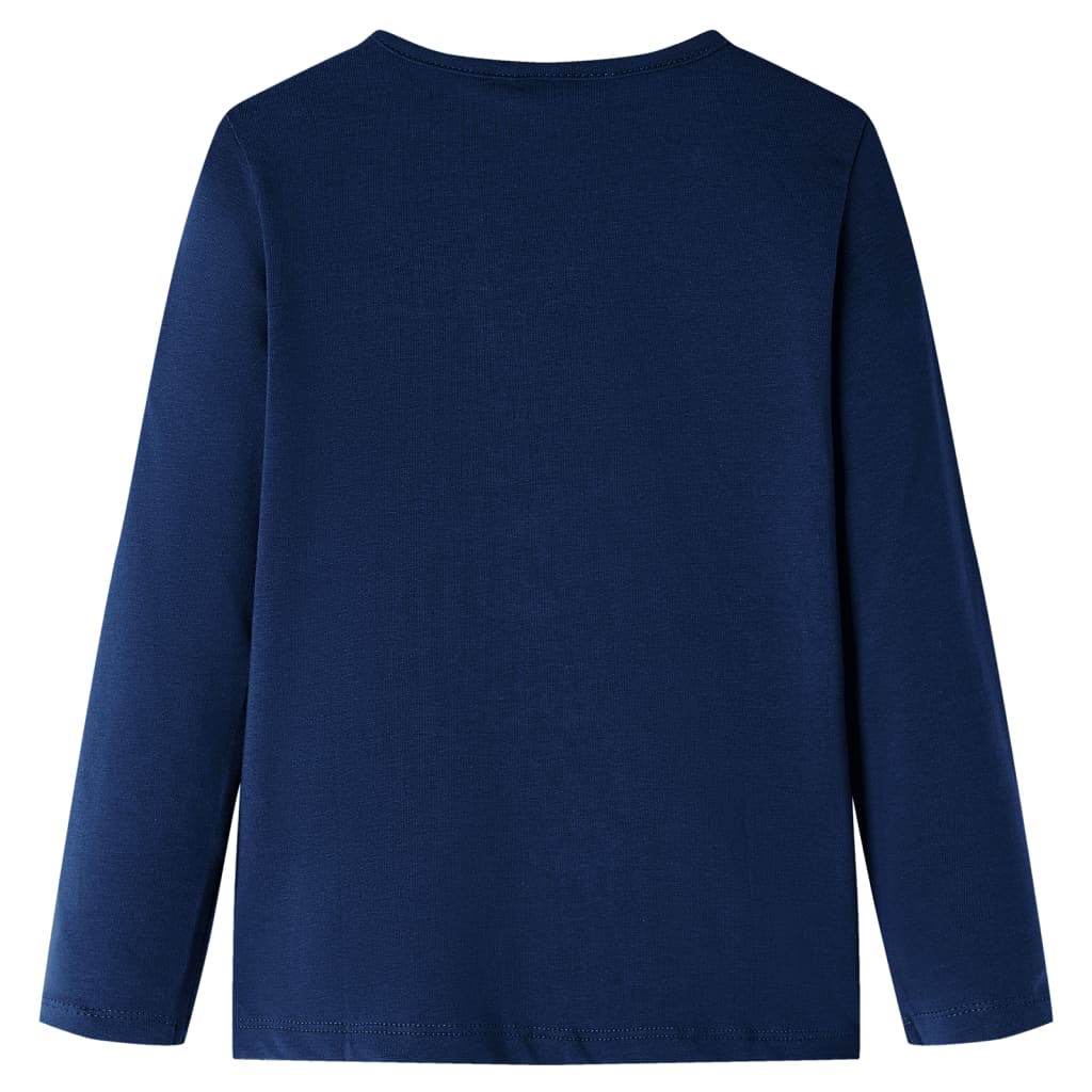 Vidaxl kindershirt met lange mouwen 92 marineblauw