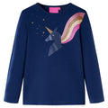 Vidaxl kindershirt met lange mouwen 104 marineblauw