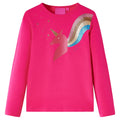 Vidaxl kindershirt met lange mouwen 92 felroze